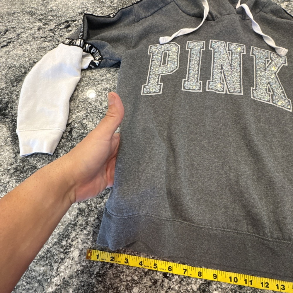 VICTORIA SECRET PINK SEQUENCE EMBROIDERED‎ Sweater Hoodie XS Limited Edition #80 - Picture 9 of 16